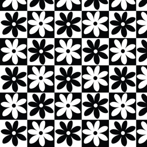 Daisy Checkerboard | Black & White | Medium