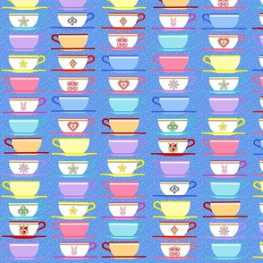 A Mad Tea Party Teacups Bijou with Blue 
