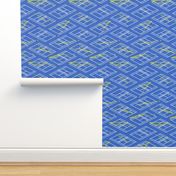 (L) tennis courts blue yellow white large 12 inch