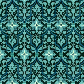 Historical Decorative Pattern - Blue