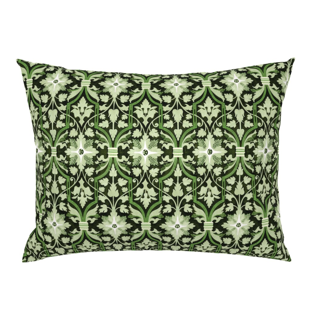 Historical Decorative pattern - Green, Black