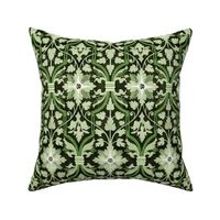 Historical Decorative pattern - Green, Black
