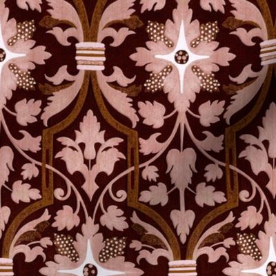 Historical Decorative Pattern - Rose Brown