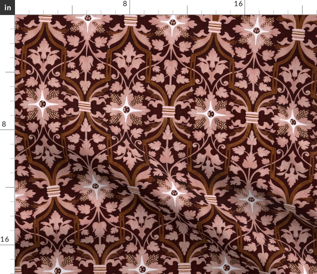 Historical Decorative Pattern - Rose Brown