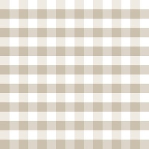 Gingham Taupe 1/2"