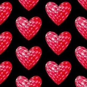 Heart Shaped Disco Ball Pattern