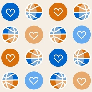 I Heart Basketball // Blue and Orange