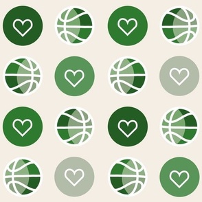 I Heart Basketball // Green