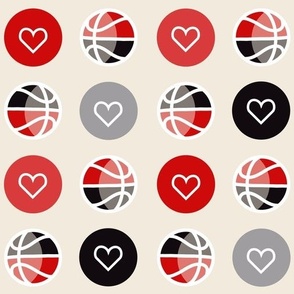 I Heart Basketball // Red