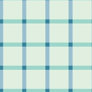Simple Delicate Plaid - blues and greens