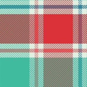 Christmas Plaid Intricate Green and Red