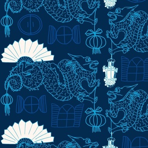 Year of Dragon 2024 Navy JUMBO