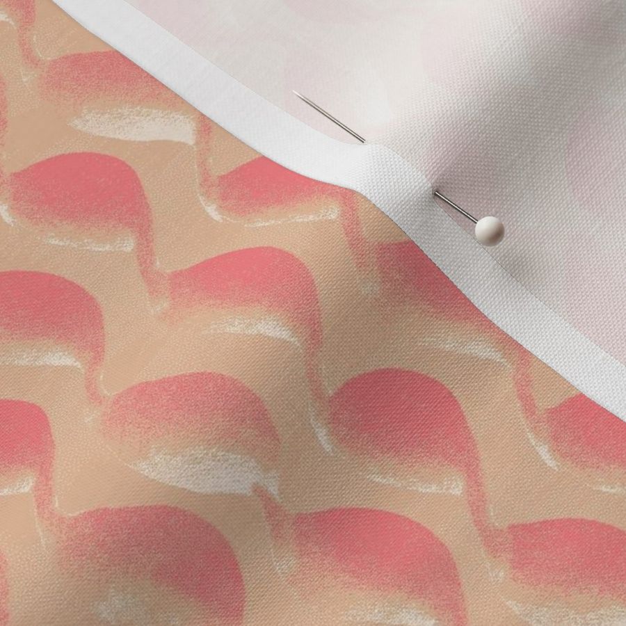 Small waves in Peach palette