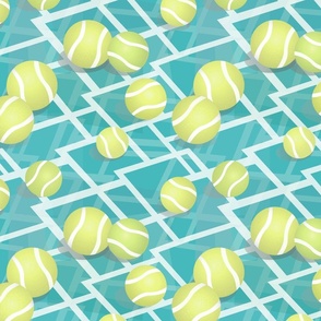 Ball In Your Court, Court Sports Spoonflower Challenge