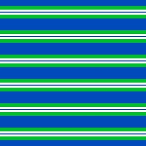 Bar Harbor Deep Sea Blue and Green Yacht Horizontal Stripe