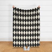 Fanciful Black and Antique White Harlequin (large scale)
