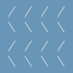 Horizon Chevron Rows - Thin Line Chevron Geometric - Minimal Mudcloth Pattern - Large - Light Beige  on blue slate
