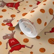 A sporty mouse playing basketball - large scale