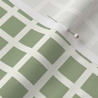 (M) badminton / tennis net - simple green and off white checkered blender for whimsical badminton collection. court sports
