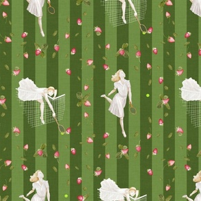 Wimbledon Tennis and  Strawberries Vintage_lawn green