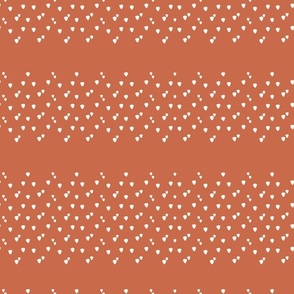 Boho dots terracotta rust red