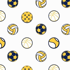 Polkadot sports balls