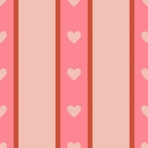 Valentine heart stripe pattern