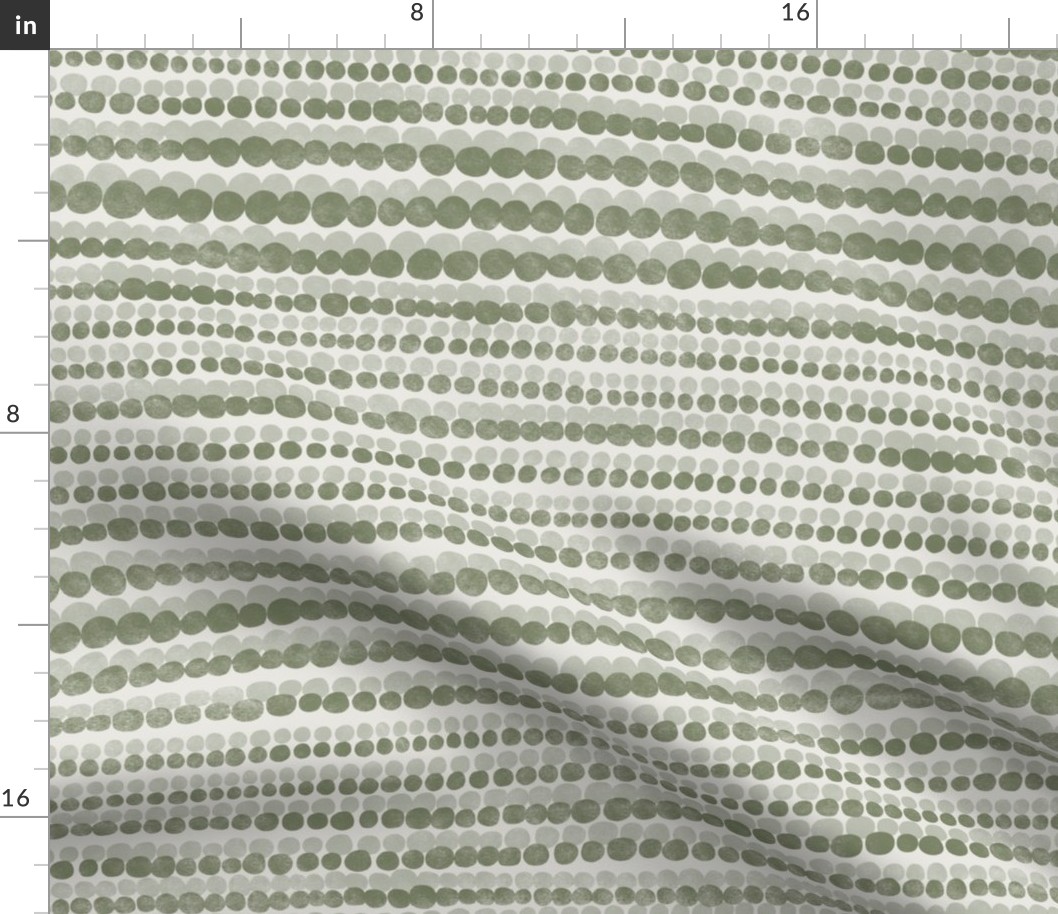 dots stripes v2 - horizontal - olive green