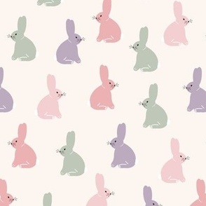 8x9 Spring pastel Easter rabbits