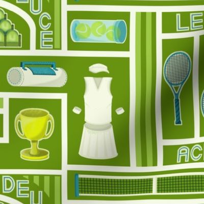 Game Set Match - Bold Tennis pattern