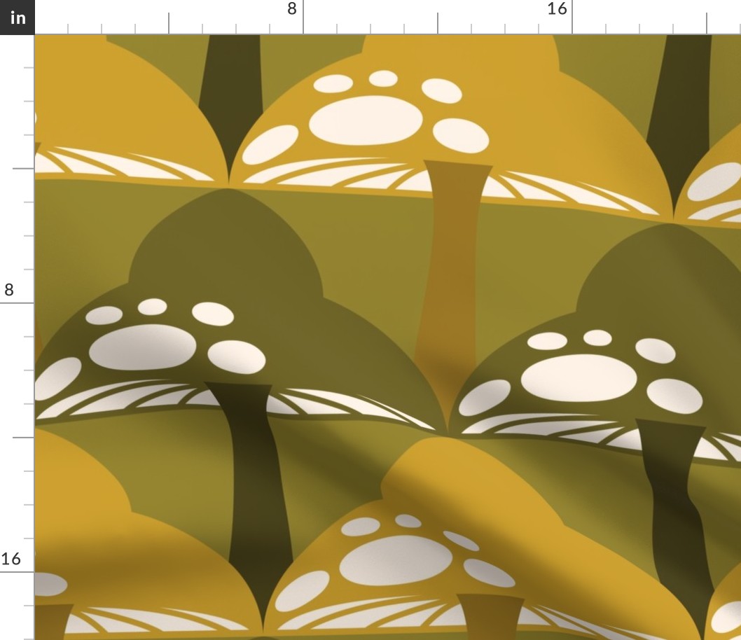 12" Motif  Jumbo / Forest Fungi