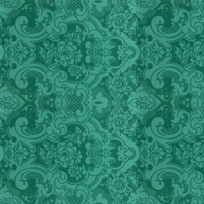 Vintage Green Floral Abstract