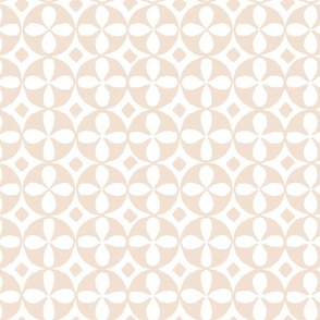 Sicilian majolica inspired tiles pattern, light beige