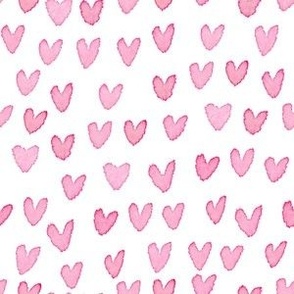 Pink Watercolor Hearts