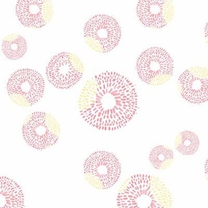 Pink Lemonade Watercolor Circles