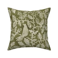 Indienne forest olive green textured