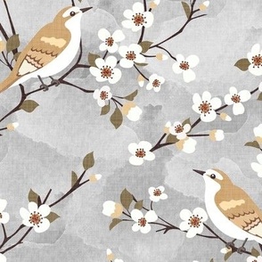 Birds and floral branches #2