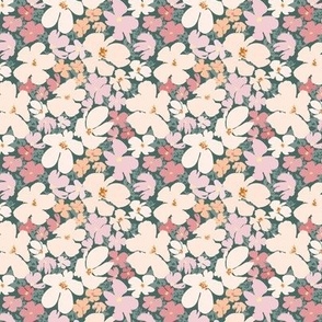 (S) Peach and pink floral field