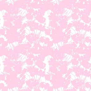 Wildflowers Silhouette Luxe Serene Botanical Pastel Pink On White Mini Flowers And Wild Grass Field Design Summer Shadow Pattern