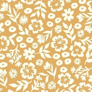 Floral Ditsy-Large Gold Yellow