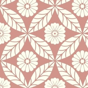 Floral Tile-Large Pink