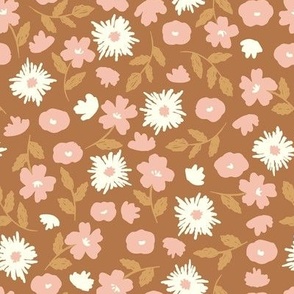 Daisy Ditsy Pink and Brown