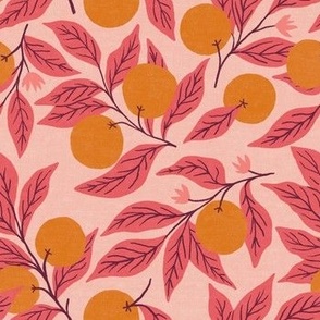 1" oranges - orange blossoms - pink/orange