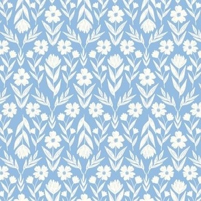 Upside Down Vintage Florals-Periwinkle Blue Large