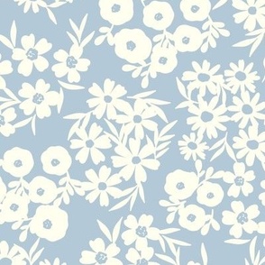 Floral Fields Ditsy-Periwinkle Blue Large