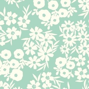 Floral Fields Ditsy-Mint Large