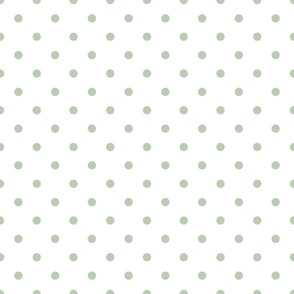 Light Green and White Polka Dots