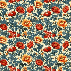Floral Renaissance - Opulent Garden Fabric Design