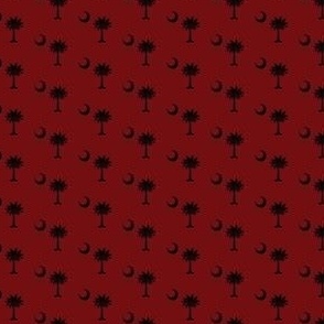 South Carolina Flag, Palmetto Moon, SOUTH CAROLINA Garnet and Black Fabric .8 inch