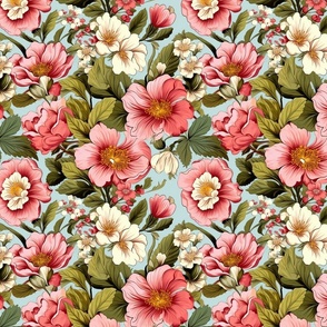 Bountiful Botanica - Classic Rose Garden Fabric Design